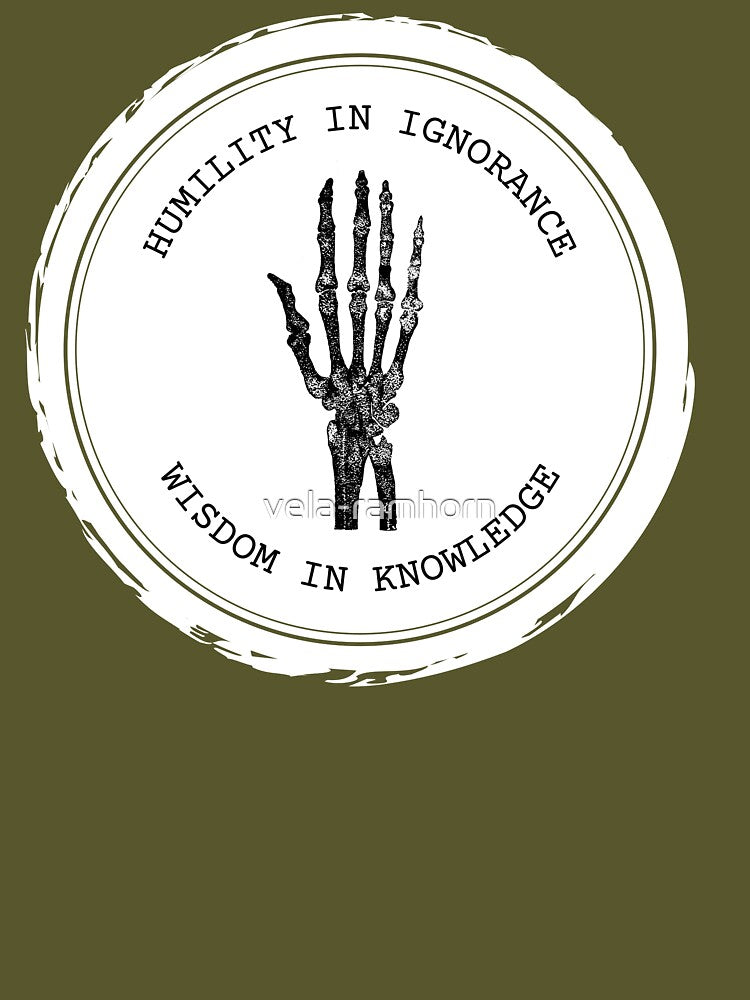 Humility in ignorance, wisdom in knowledge // dark academia quotes by vela-ramhorn T-Shirts, Hoodie, Sweatshirt (Image 3)