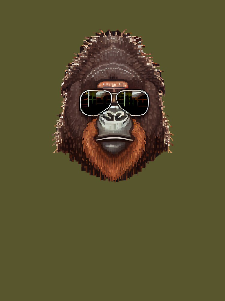 Orangutan with sunglasses. by Pixelarium