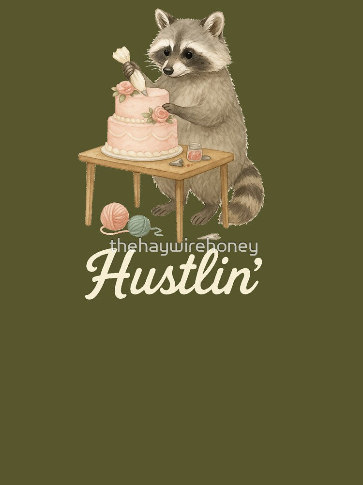 Raccoon Baker Hustlin' by thehaywirehoney T-Shirts, Hoodie, Sweatshirt | BlankRebels.com (Image 3)
