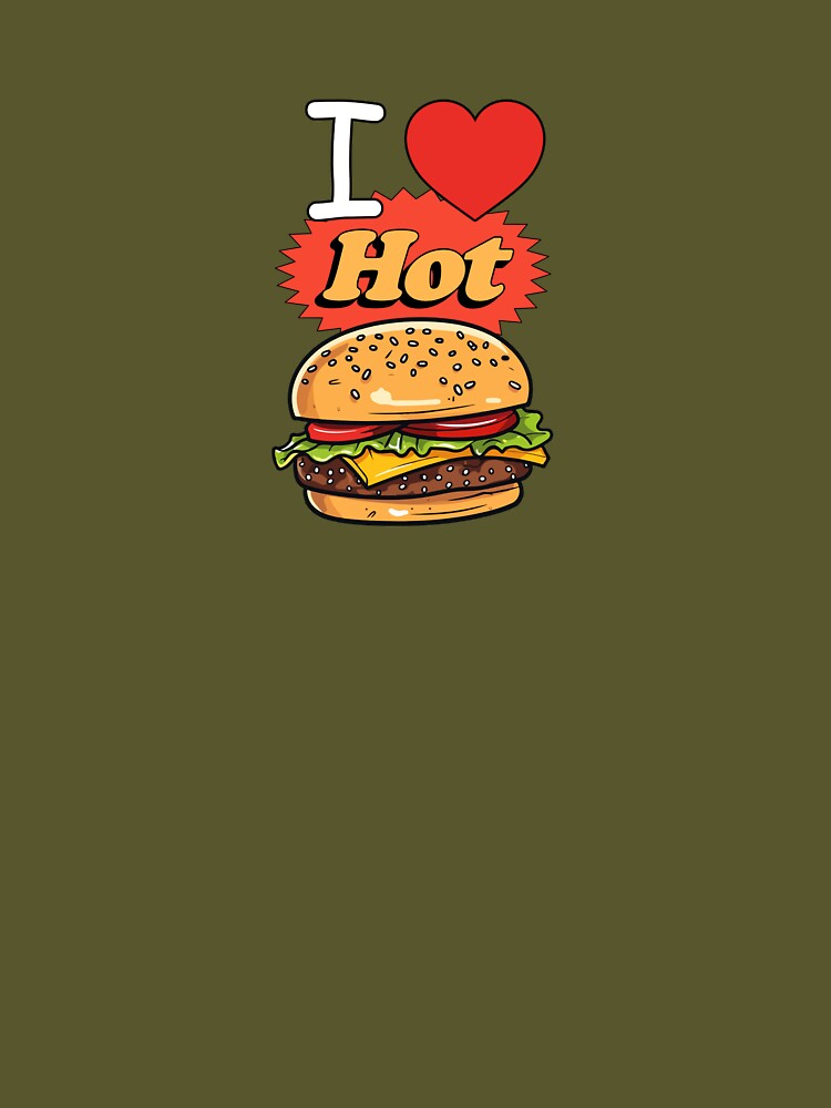 I Love Burgers Minimalist Design Classic T-Shirt by puurfectcat Hoodie, Sweatshirt | BlankRebels.com (Image 3)