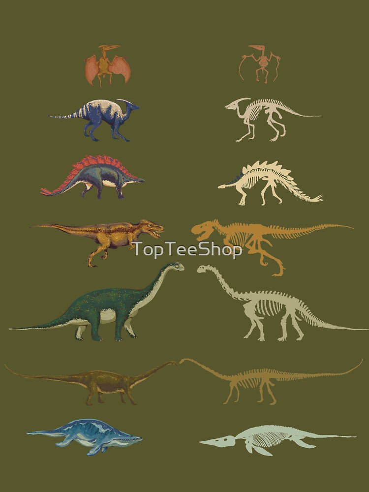 Dinosaurs Types Skeletons & Fossils Museum Research T-Rex by TopTeeShop T-Shirts, Hoodie, Sweatshirt (Image 3)