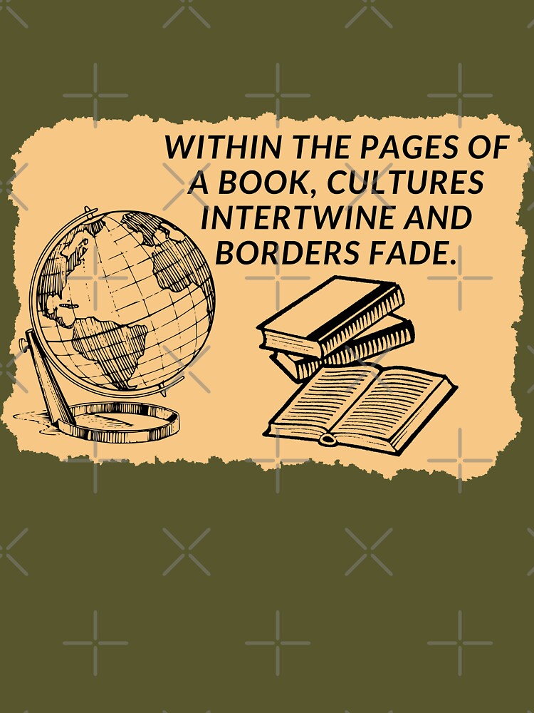 Within the pages of a book, cultures intertwine and borders fade. by ioankoll213 T-Shirts, Hoodie, Sweatshirt (Image 3)