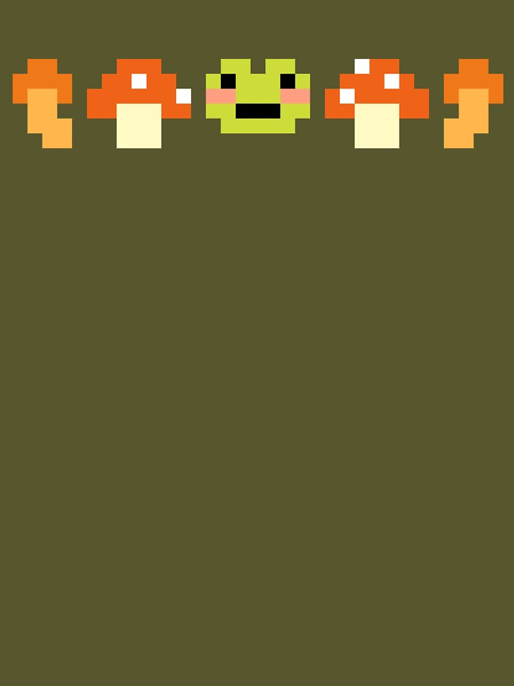 Pixel Frog Mushroom – Cute Retro Pixel Art Nature Design by Aku-passion T-Shirts, Hoodie, Sweatshirt (Image 3)