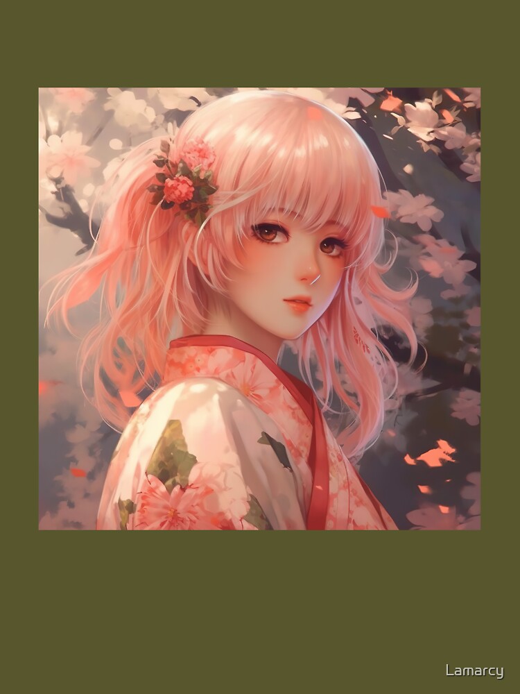 Cute Shoujo Anime Girl by Lamarcy T-Shirts, Hoodie, Sweatshirt | BlankRebels.com (Image 3)