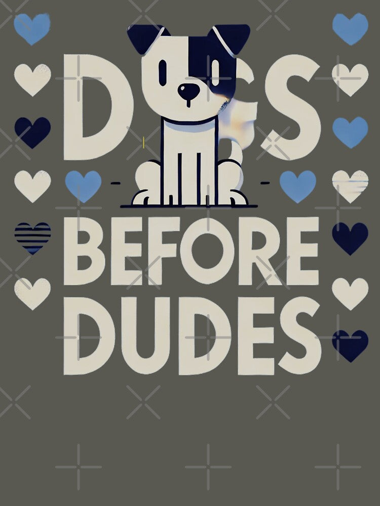 Funny Dog Lover Quote - Dogs Before Dudes Minimalist Design by Kawaii Planet Studio T-Shirts, Hoodie, Sweatshirt (Image 3)