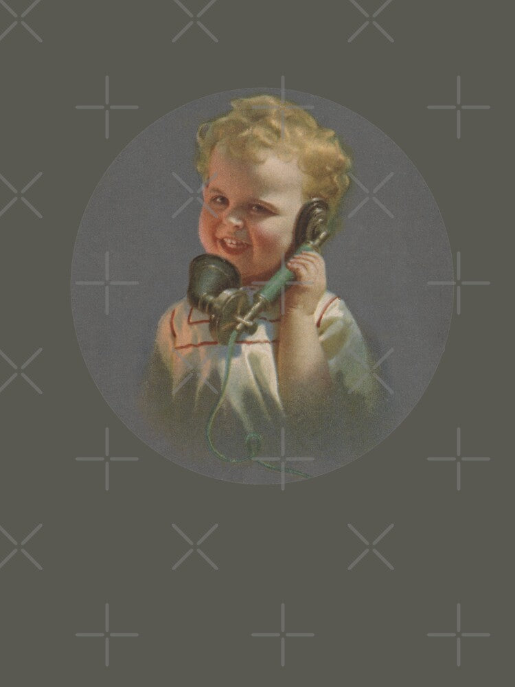 Vintage Cute Little Boy on a Phone by Vintage-TM T-Shirts, Hoodie, Sweatshirt | BlankRebels.com (Image 3)