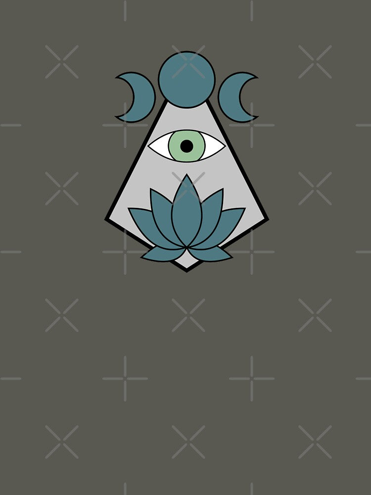 Lotus Eye - Dark Blue & Light Green by TheeForestFox Shop T-Shirts, Hoodie, Sweatshirt | BlankRebels.com (Image 3)