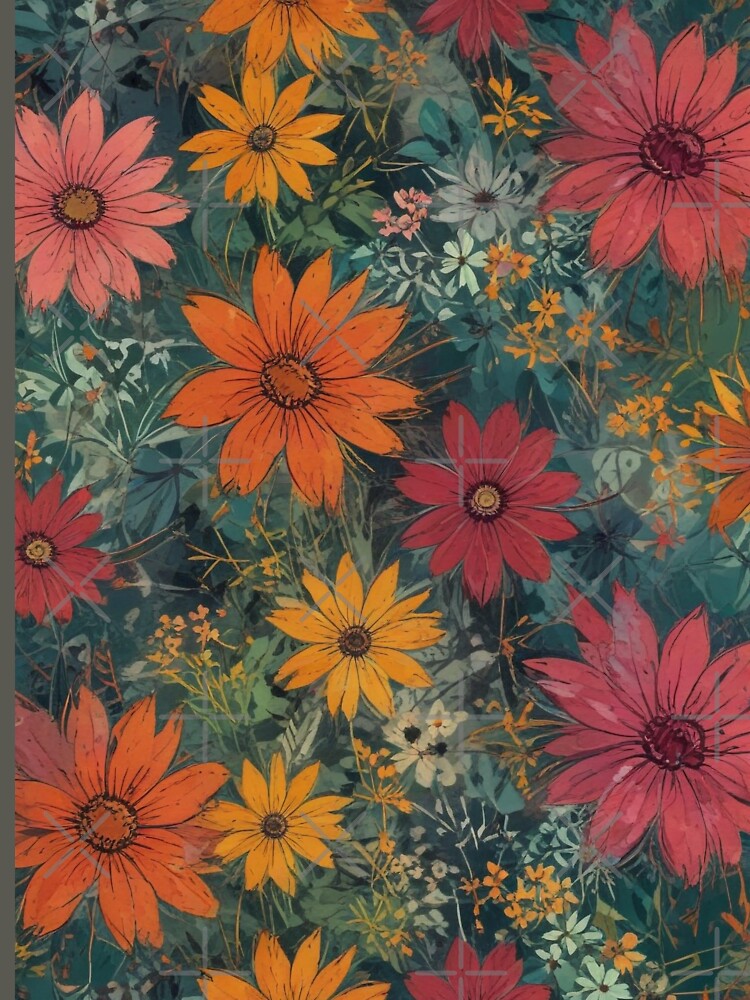 Digital Grunge Florals Pattern Print Design by imanshu T-Shirts, Hoodie, Sweatshirt | BlankRebels.com (Image 3)