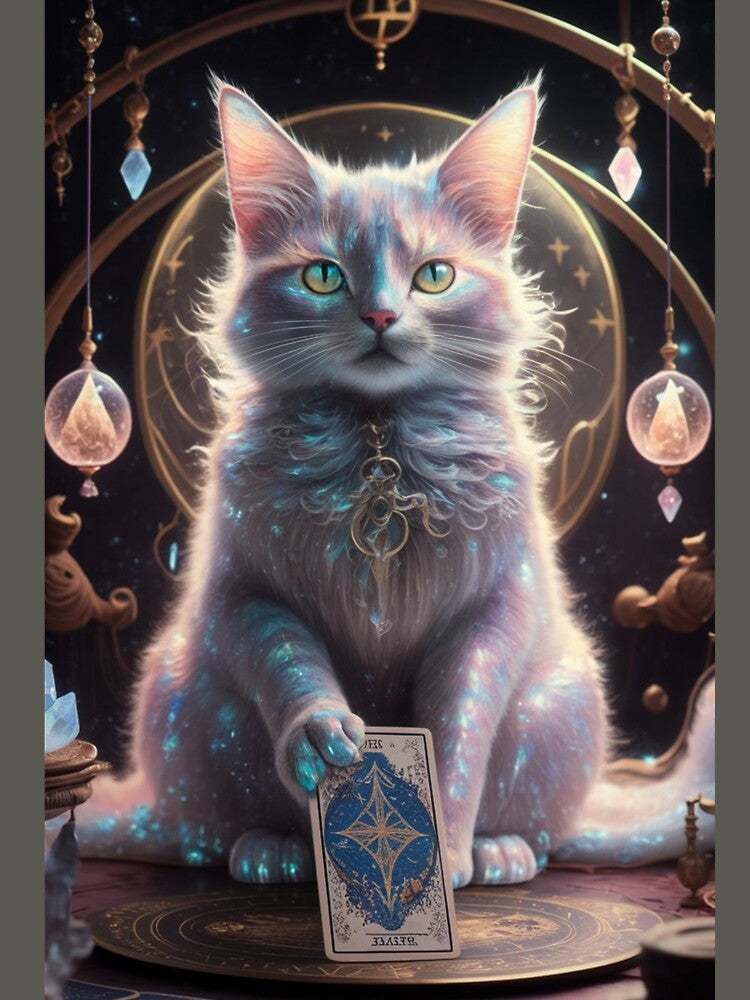 wisdom cat reading tarot card by MYSTAYA T-Shirts, Hoodie, Sweatshirt | BlankRebels.com (Image 3)
