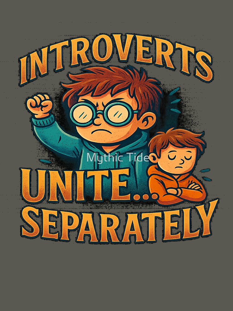 Introverts Unite… Separately Funny Social Anxiety Quote Tee by Mythic Tide Hoodie, Sweatshirt | BlankRebels.com (Image 3)