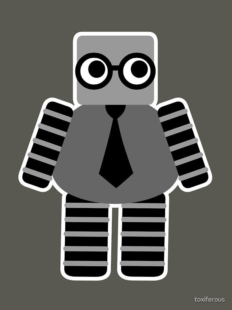 Cute Grey Geeky Robot by toxiferous T-Shirts, Hoodie, Sweatshirt | BlankRebels.com (Image 3)