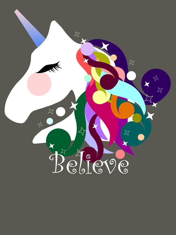 Colorful Unicorn With Word by Oirabot T-Shirts, Hoodie, Sweatshirt | BlankRebels.com (Image 3)