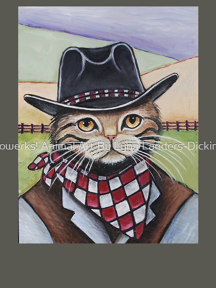 Cowboy Cat, “I wanna be a Cowboy!” by Meowerks! Animal Art By Lynn Landers-Dickinson T-Shirts, Hoodie, Sweatshirt (Image 3)