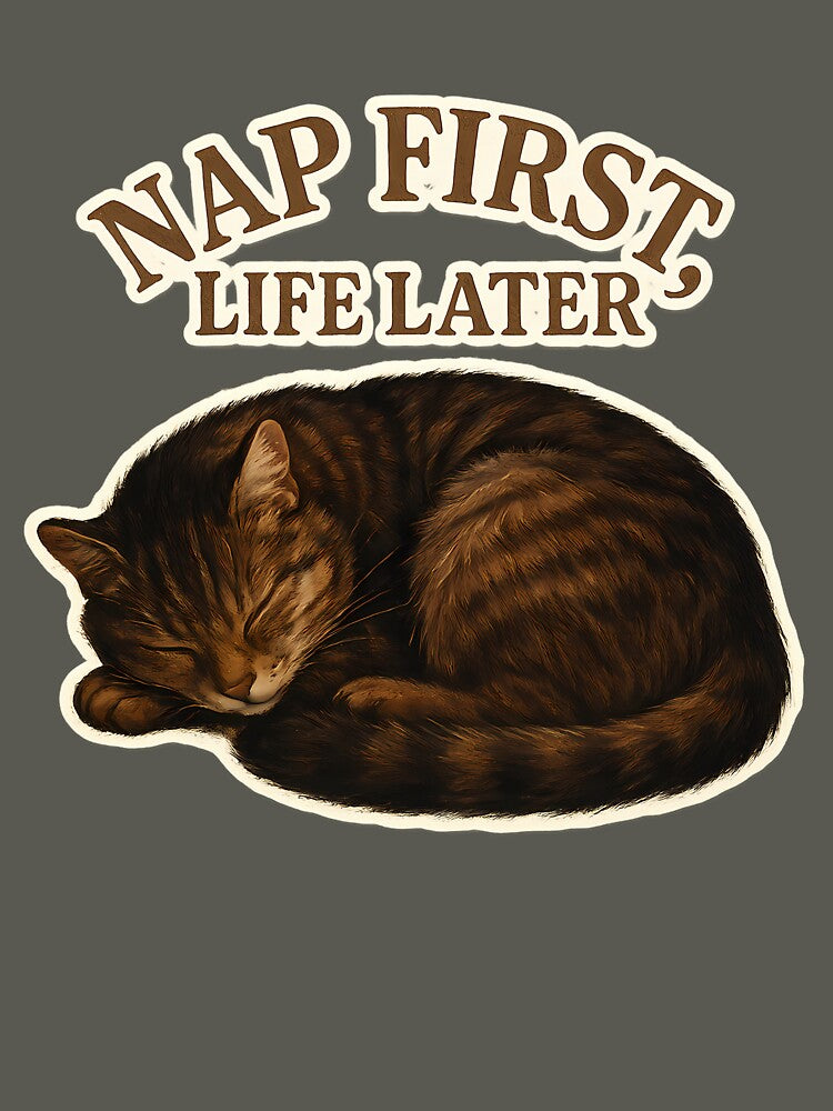 Nap First, Life Later – Cozy Sleeping Cat Vintage by TeeSpectrume T-Shirts, Hoodie, Sweatshirt | BlankRebels.com (Image 3)