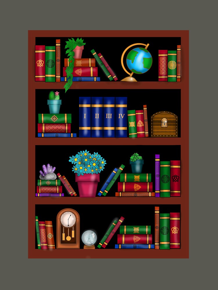 Bookshelf Bibliophile by Jeweliegwen