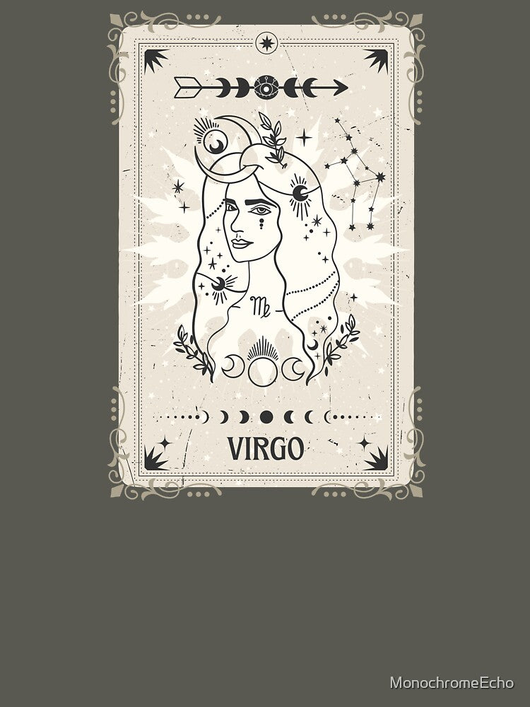 Tarot card Virgo zodiac by MonochromeEcho T-Shirts, Hoodie, Sweatshirt | BlankRebels.com (Image 3)