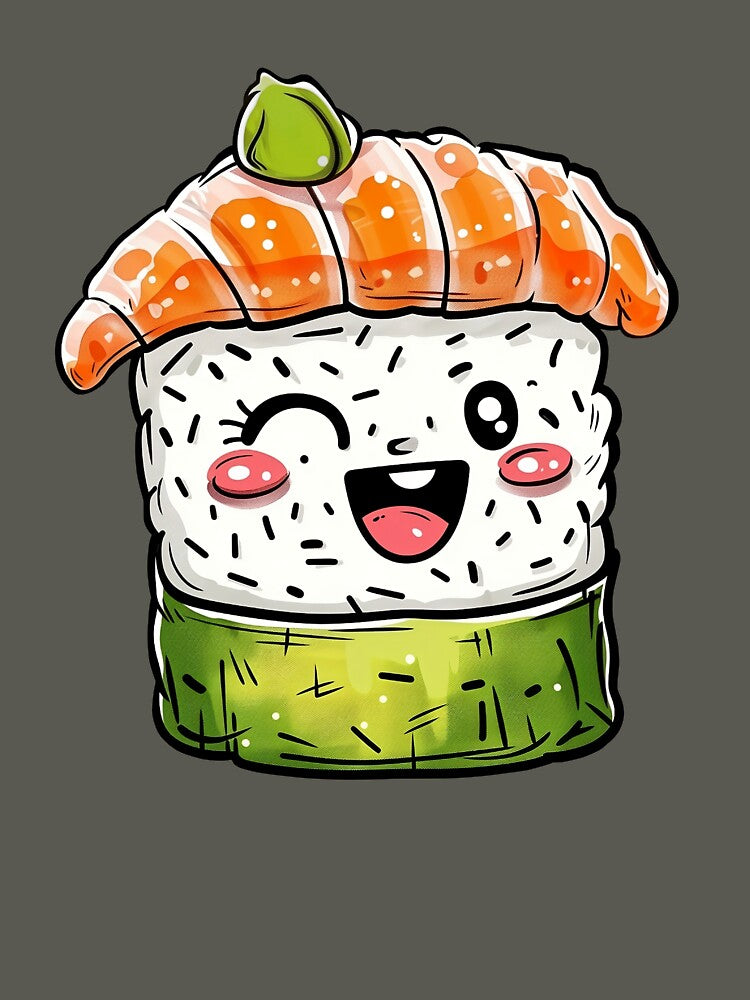 Happy Sushi Japanese Food Lover by dharanna T-Shirts, Hoodie, Sweatshirt | BlankRebels.com (Image 3)