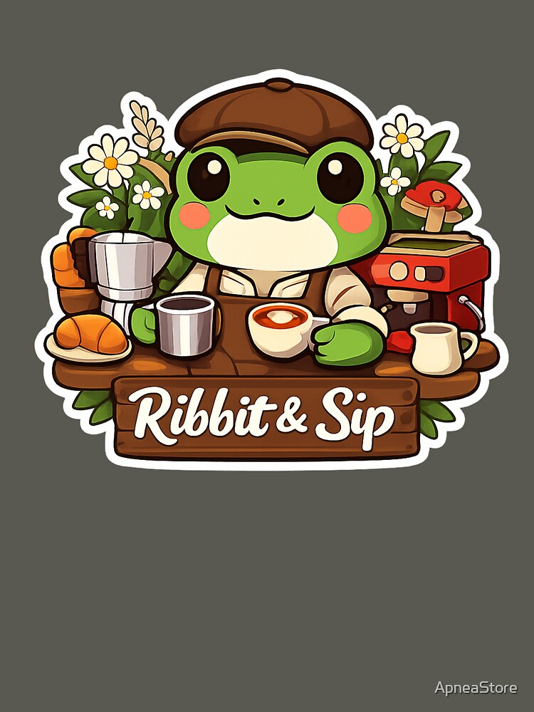 Matcha Mood – Cute Frog Matcha Latte Cozy Sticker by ApneaStore T-Shirts, Hoodie, Sweatshirt | BlankRebels.com (Image 3)