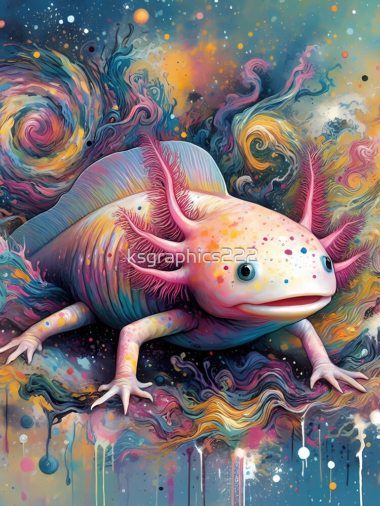 Axolotl Art #69 | Axolotl Lovers by ksgraphics222 T-Shirts, Hoodie, Sweatshirt | BlankRebels.com (Image 3)