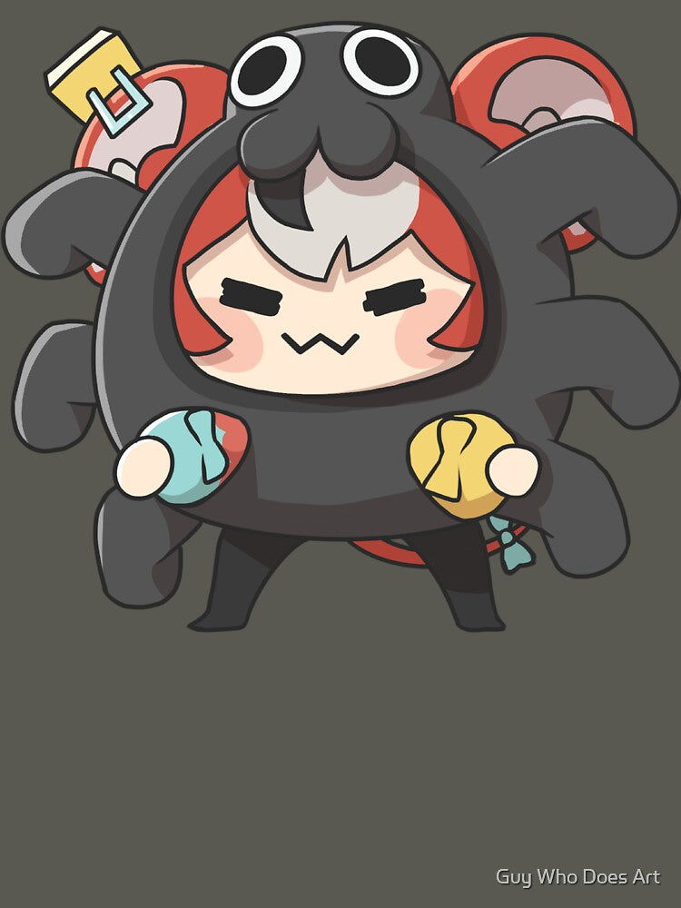 Hakos Baelz Chibi Chaos Girl | Hololive EN VTuber Fan Art by Guy Who Does Art T-Shirts, Hoodie, Sweatshirt (Image 3)