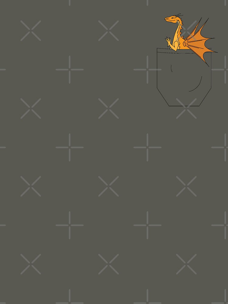 Gold Yellow Orange Pocket Dragon by LyraV T-Shirts, Hoodie, Sweatshirt | BlankRebels.com (Image 3)