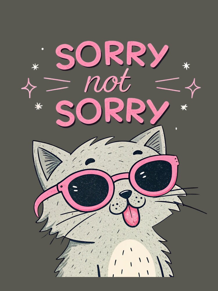 Sorry Not Sorry - Sassy Cat Design by Artiviose T-Shirts, Hoodie, Sweatshirt | BlankRebels.com (Image 3)