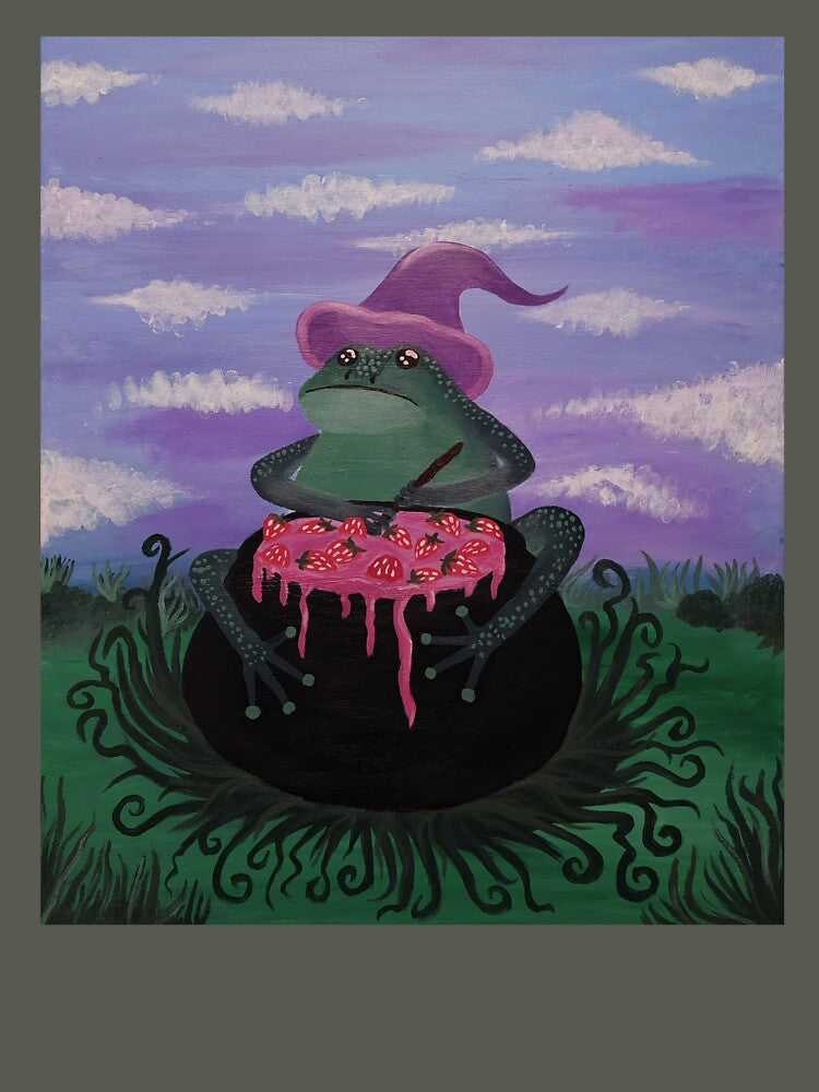 Frog, strawberry soup and the purple sky by jankta T-Shirts, Hoodie, Sweatshirt | BlankRebels.com (Image 3)