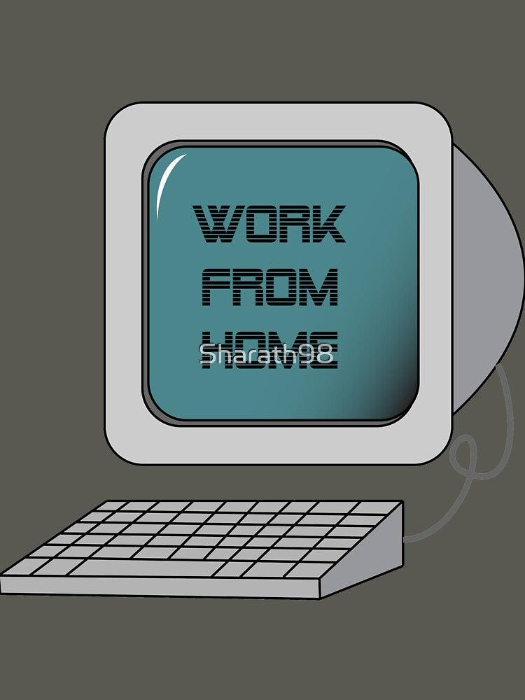 "Work from home" stickers and T-shirts by Sharath98 Hoodie, Sweatshirt | BlankRebels.com (Image 3)