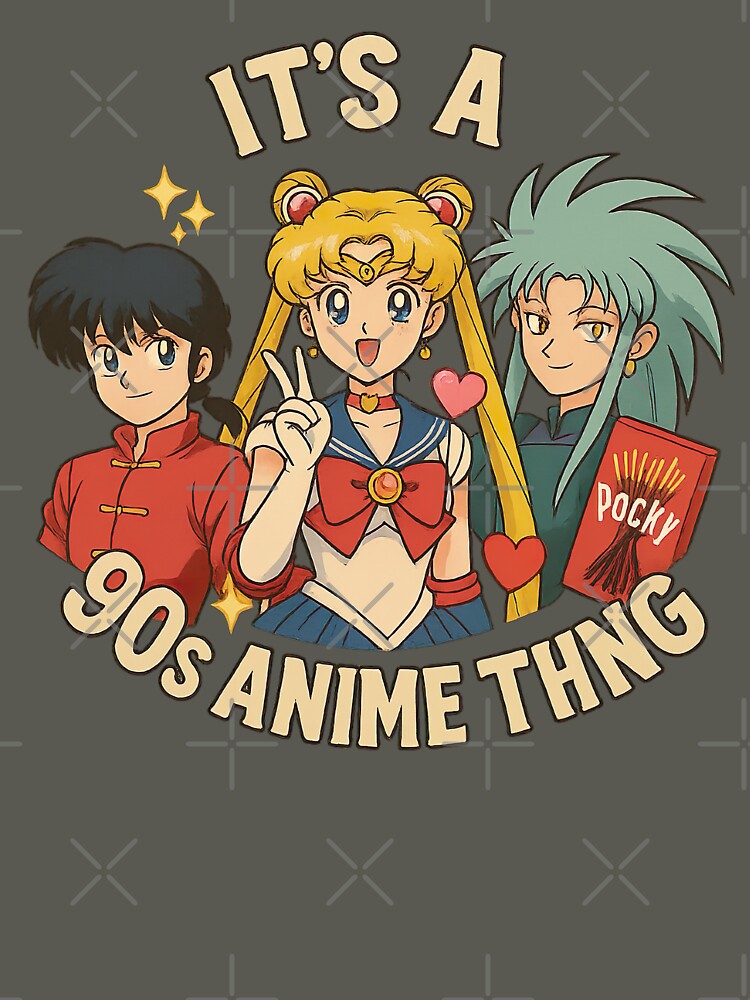 Retro Throwback 90s Anime Thng Tribute by 90snerd T-Shirts, Hoodie, Sweatshirt | BlankRebels.com (Image 3)