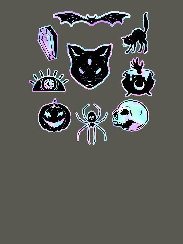 Mystic Hologram Halloween Pattern by Jessieadel T-Shirts, Hoodie, Sweatshirt | BlankRebels.com (Image 3)