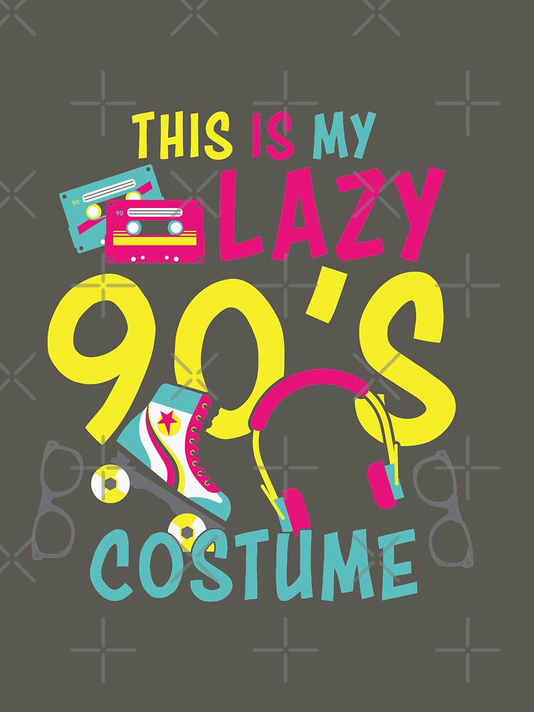 Colorful Retro Old Vintage Design This is My Lazy 90's Costume by avinigav T-Shirts, Hoodie, Sweatshirt (Image 3)