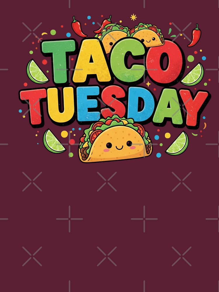 Cute Taco Tuesday Illustration by GenzShoppingHub T-Shirts, Hoodie, Sweatshirt | BlankRebels.com (Image 3)