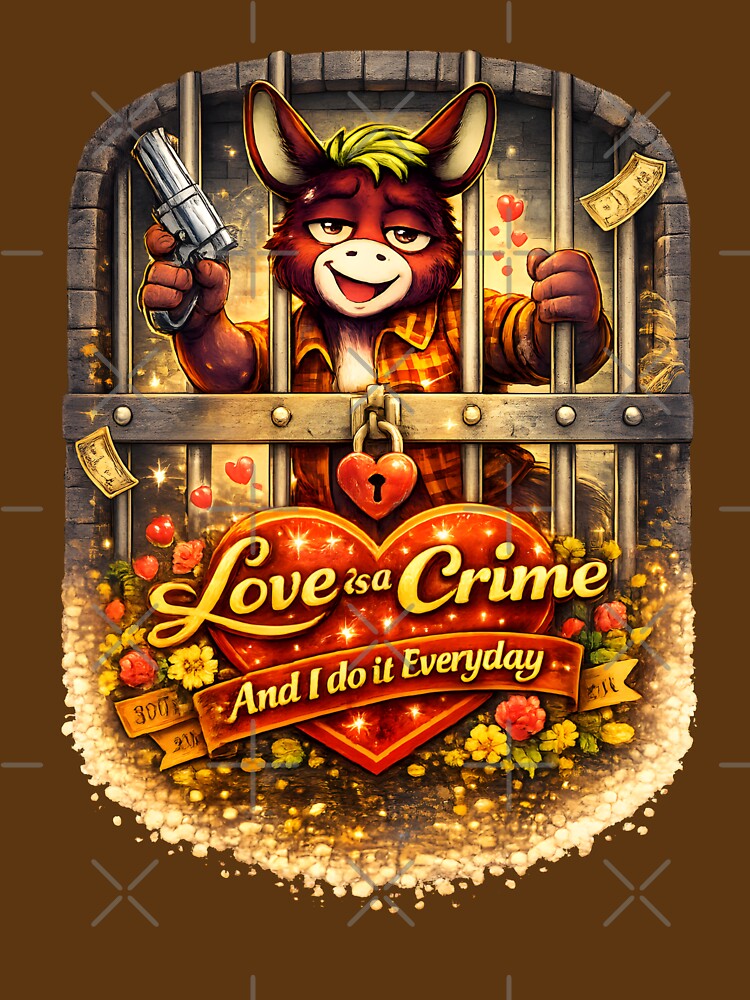Funny Life of Donkey Cartoon with text "love is crime and i do it everyday" | Sarcastic Human Mind Humor... (Image 3)