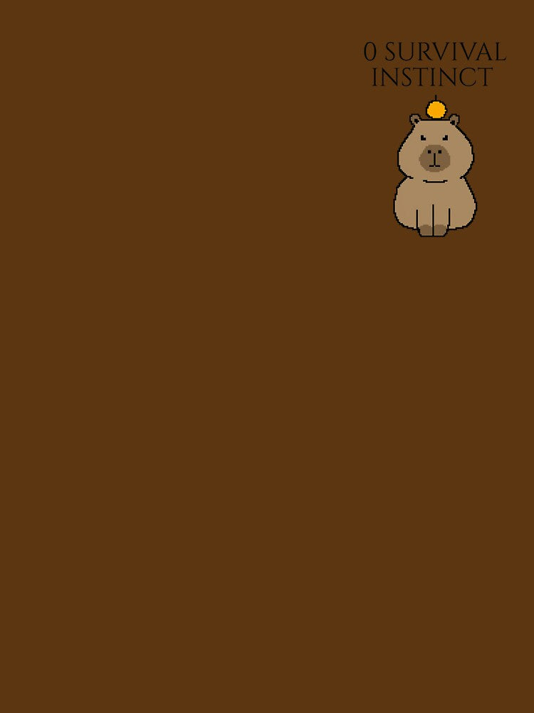 Zero Survival Instinct — Pixel Capybara by CharmedByCharm T-Shirts, Hoodie, Sweatshirt | BlankRebels.com (Image 3)