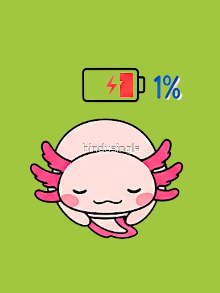 Axolotl Battery 1% Low Energy by bindusingla T-Shirts, Hoodie, Sweatshirt | BlankRebels.com (Image 3)