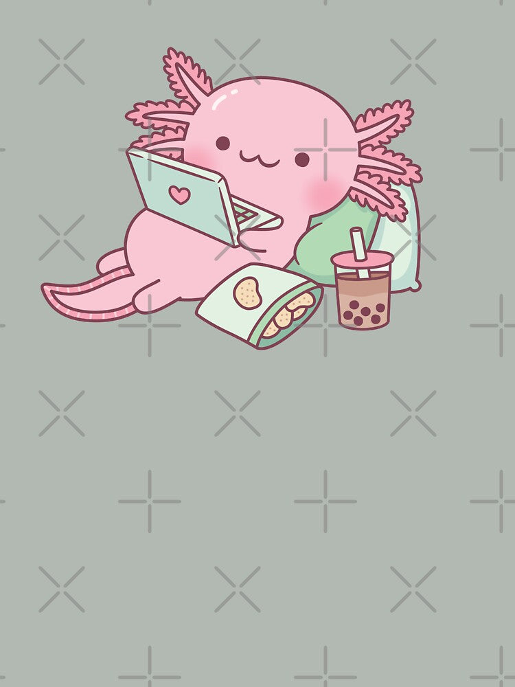 Cute Chilling Axolotl by rustydoodle T-Shirts, Hoodie, Sweatshirt | BlankRebels.com (Image 2)