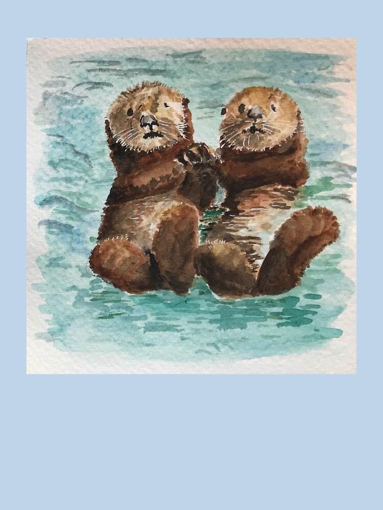 Hairy otters holding hands by ClareKirwan T-Shirts, Hoodie, Sweatshirt | BlankRebels.com (Image 3)