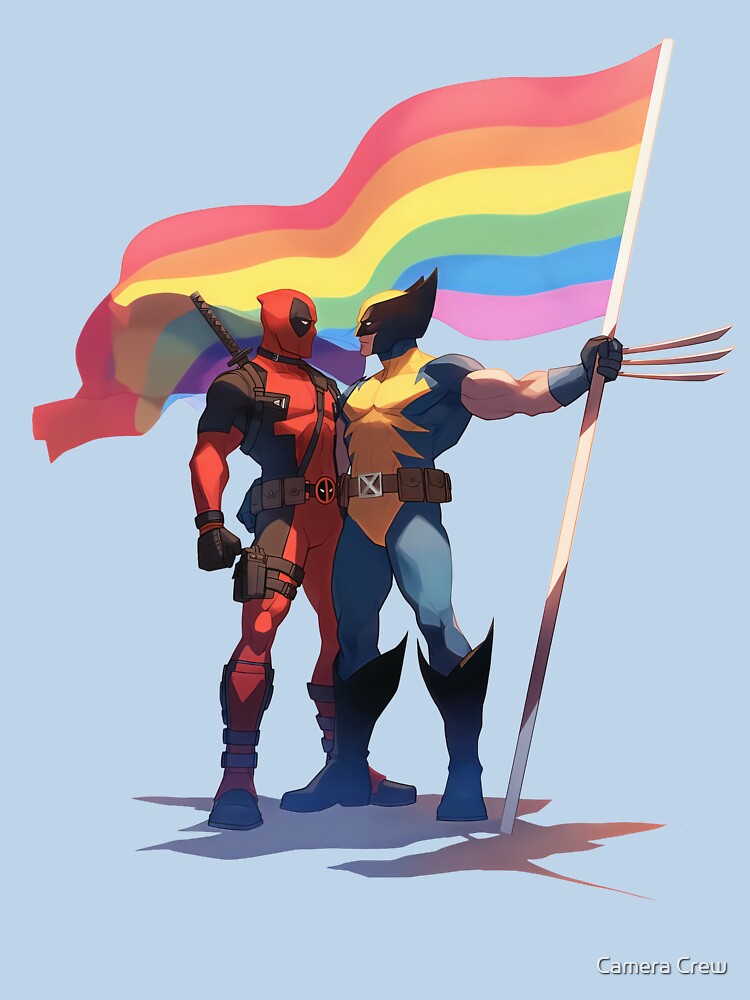 Dynamic Superhero Duo Rainbow Pride Flag T-Shirts, Hoodie, Sweatshirt