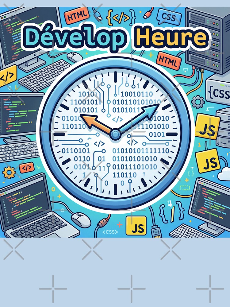 Develop Time – A web developer pun with a geek binary clock by WordPlayStudio