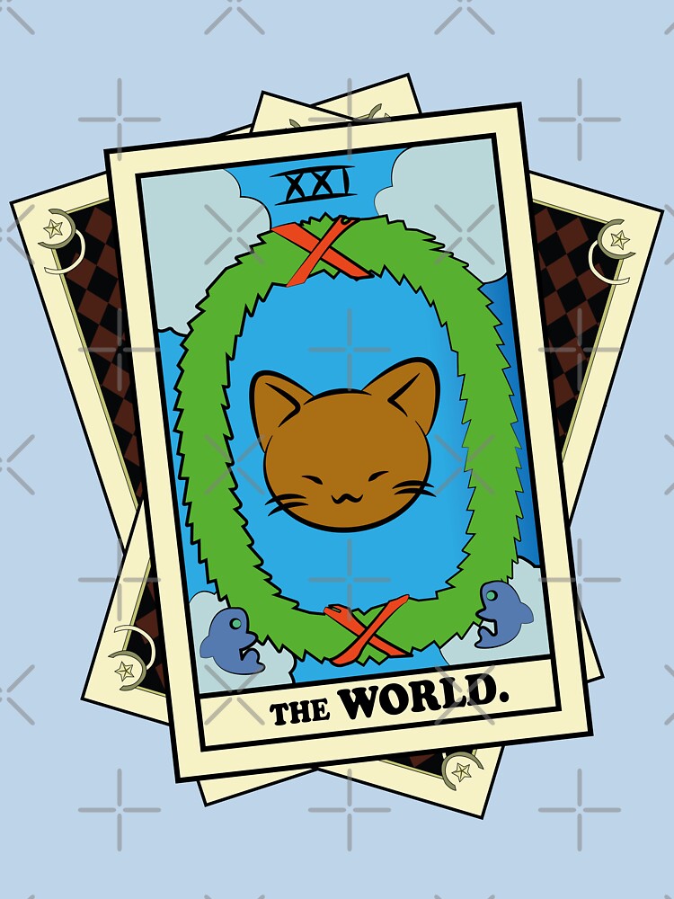 TAROT CARDS DECK | THE WORLD. | FORTUNE CAT by FalconLifeStore T-Shirts, Hoodie, Sweatshirt | BlankRebels.com (Image 3)