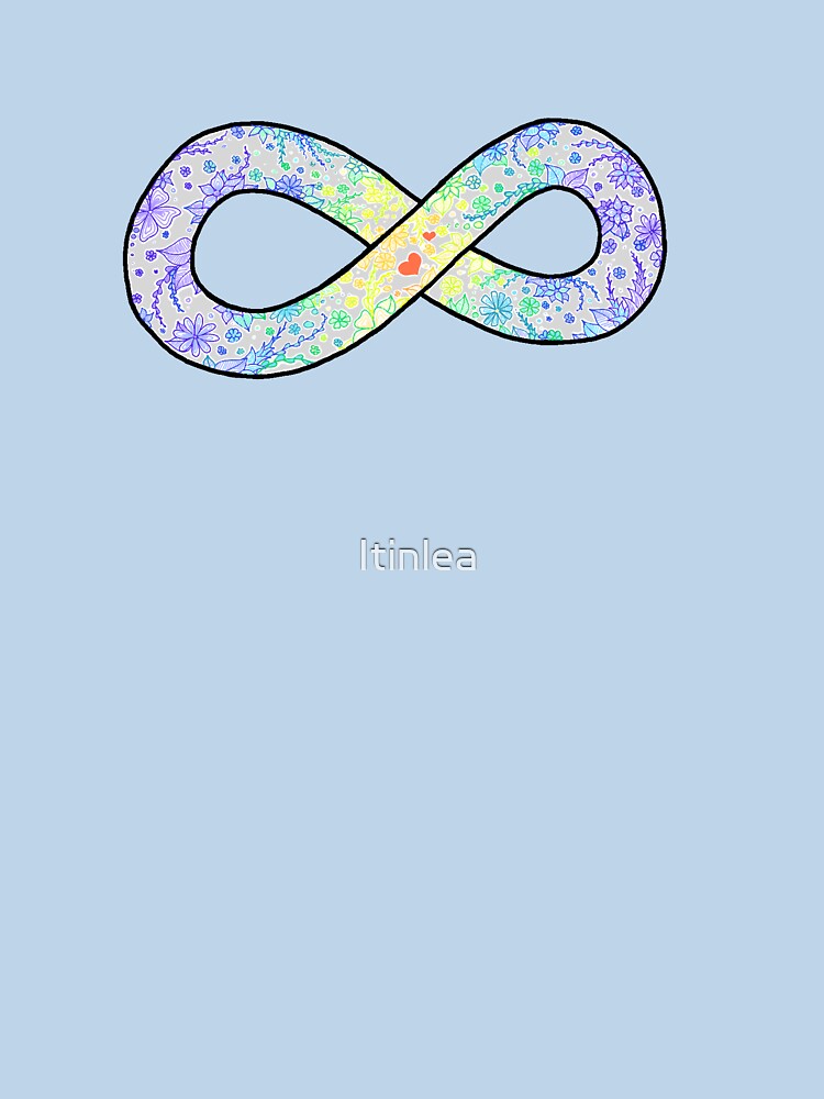 Autism Pride Floral Infinity Symbol--Grey by Itinlea T-Shirts, Hoodie, Sweatshirt | BlankRebels.com (Image 3)