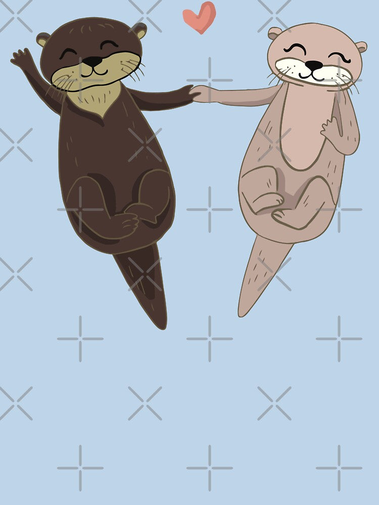 Otter, Otter Holding Hands, Important Otters by FunkyFusionArt T-Shirts, Hoodie, Sweatshirt | BlankRebels.com (Image 3)