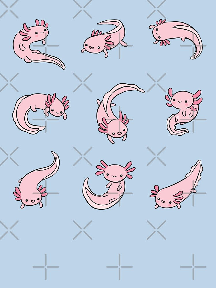 Cute little happy axolotls pack by Yarafantasyart T-Shirts, Hoodie, Sweatshirt | BlankRebels.com (Image 3)