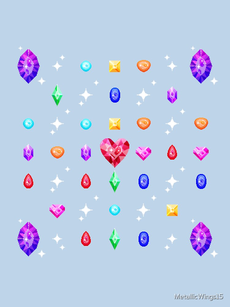 Pixel Gem Pattern by MetallicWings15 T-Shirts, Hoodie, Sweatshirt | BlankRebels.com (Image 3)
