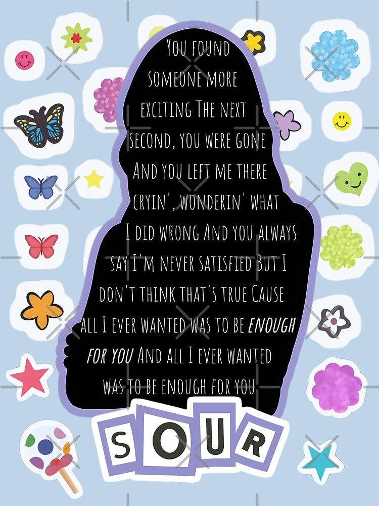 Enough For You - Olivia Rodrigo SOUR Aesthetic Stickers by urstyle04 T-Shirts, Hoodie, Sweatshirt | BlankRebels.com (Image 3)