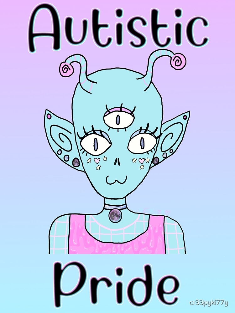 Autistic Pride Alien by cr33pyki77y T-Shirts, Hoodie, Sweatshirt | BlankRebels.com (Image 3)