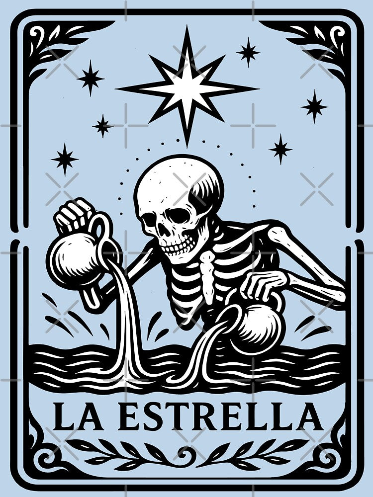 The Star Tarot Card Print – Ornamental Black and White Art by  Ojo de Lilith T-Shirts, Hoodie, Sweatshirt (Image 3)