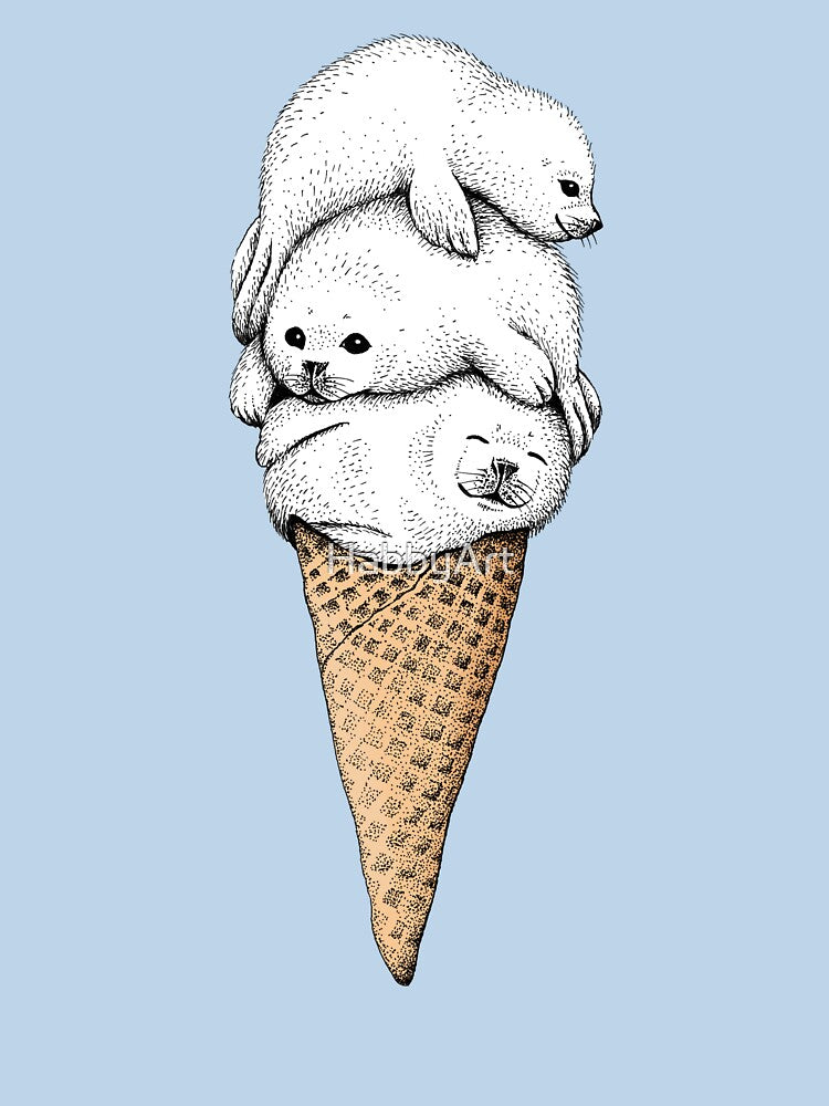 Seal Ice Cream Cone by HabbyArt