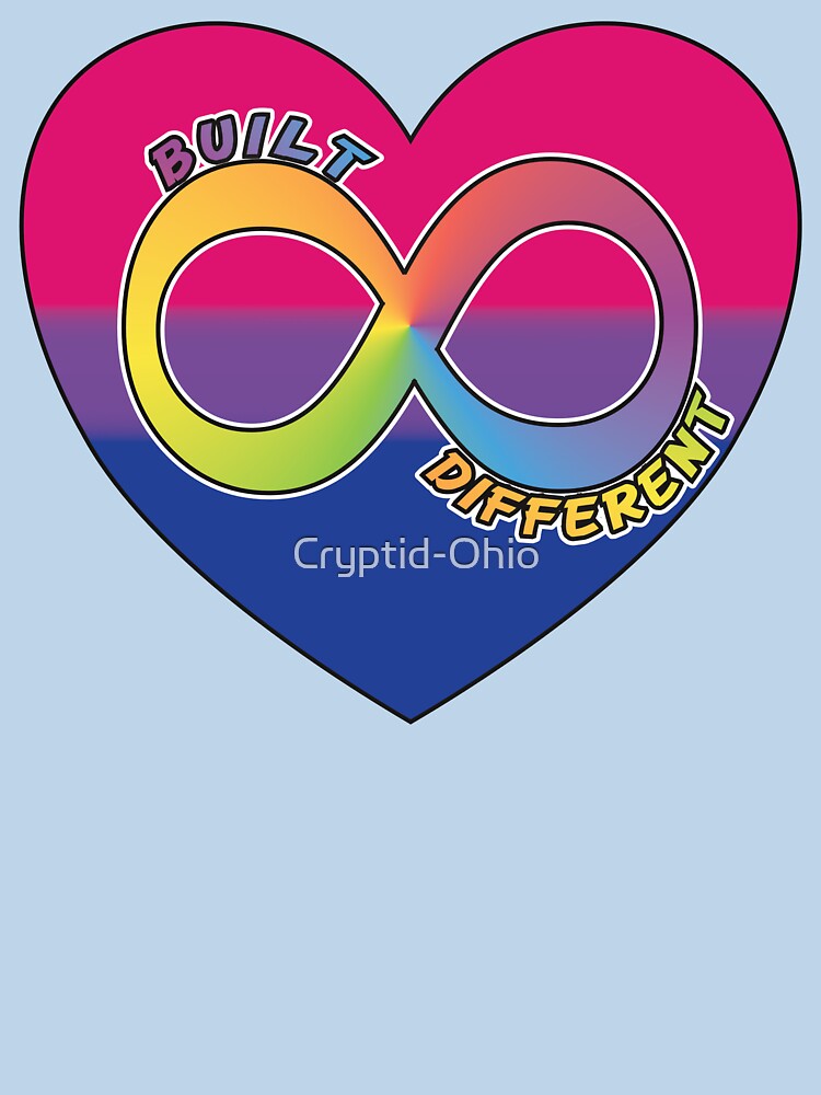 Built Different | Neurodivergent + Bisexual Pride by Cryptid-Ohio T-Shirts, Hoodie, Sweatshirt | BlankRebels.com (Image 3)