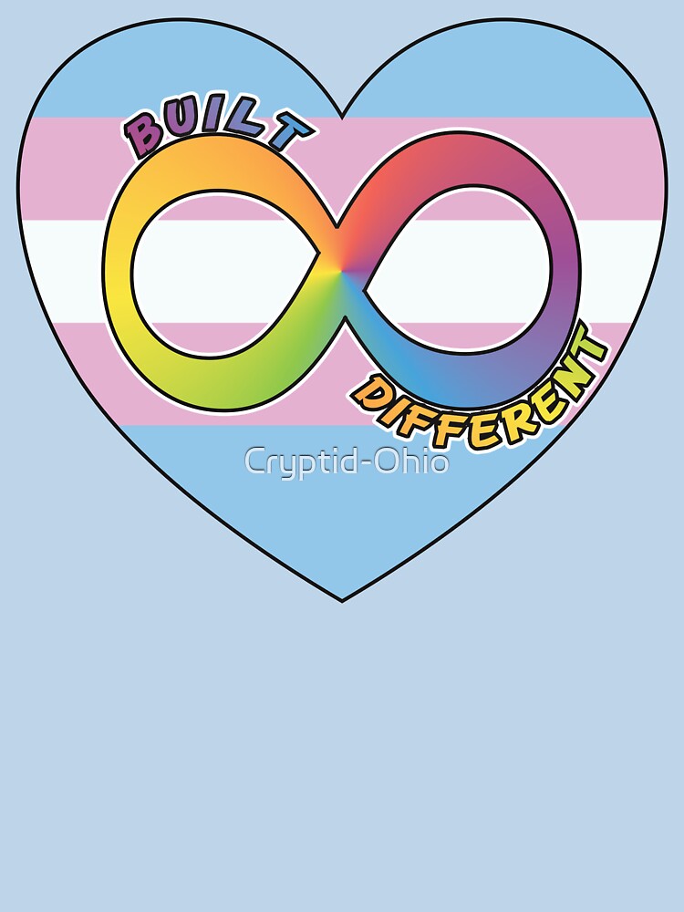 Built Different | Neurodivergent + Trans Pride by Cryptid-Ohio T-Shirts, Hoodie, Sweatshirt | BlankRebels.com (Image 3)